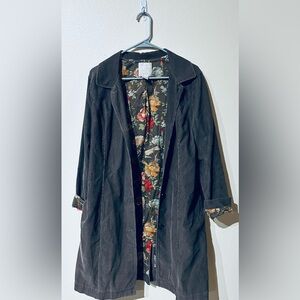 J. Jill Trench Coat with Floral Lining